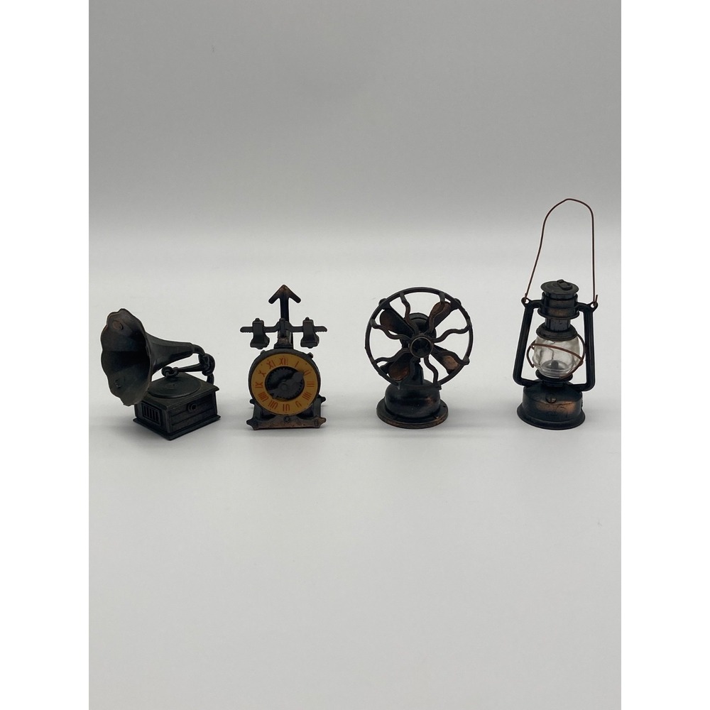 Vintage Diecast Mini Pencil Sharpeners Phonograph Lantern Fan Scale Lot